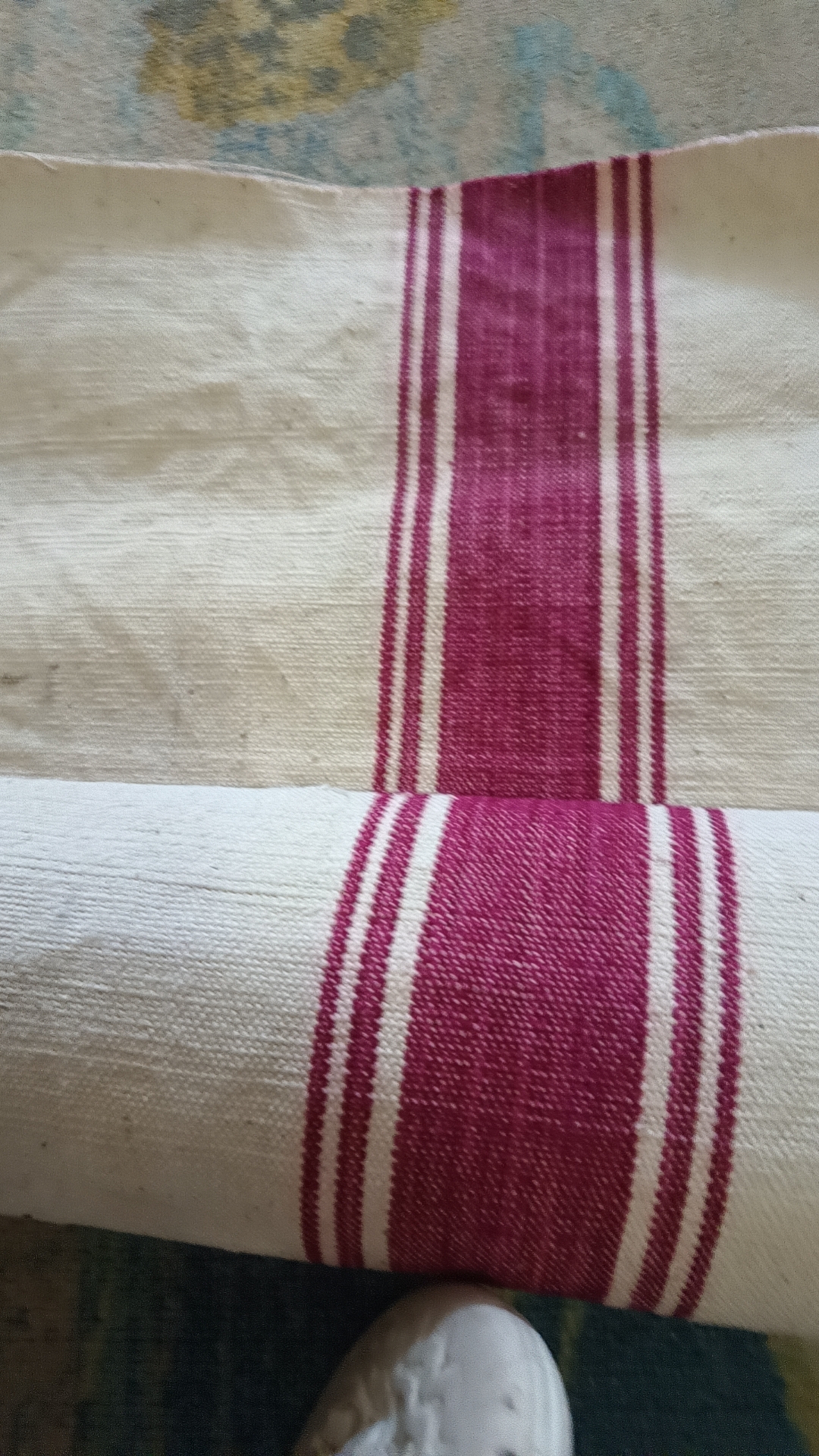 手纺线口袋布口袋。棉布棉线