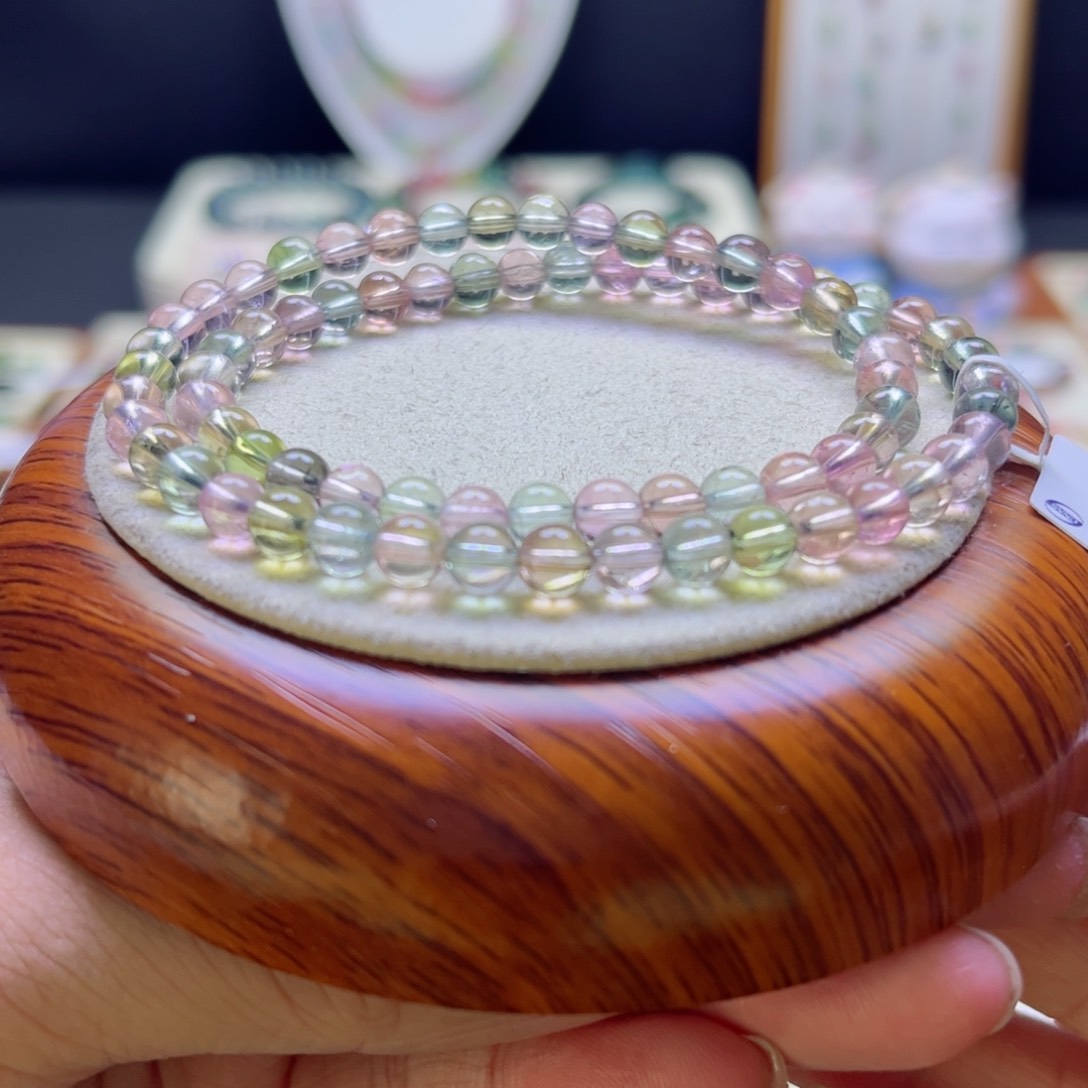 碧玺手链未镶嵌莫兰迪5.2mm