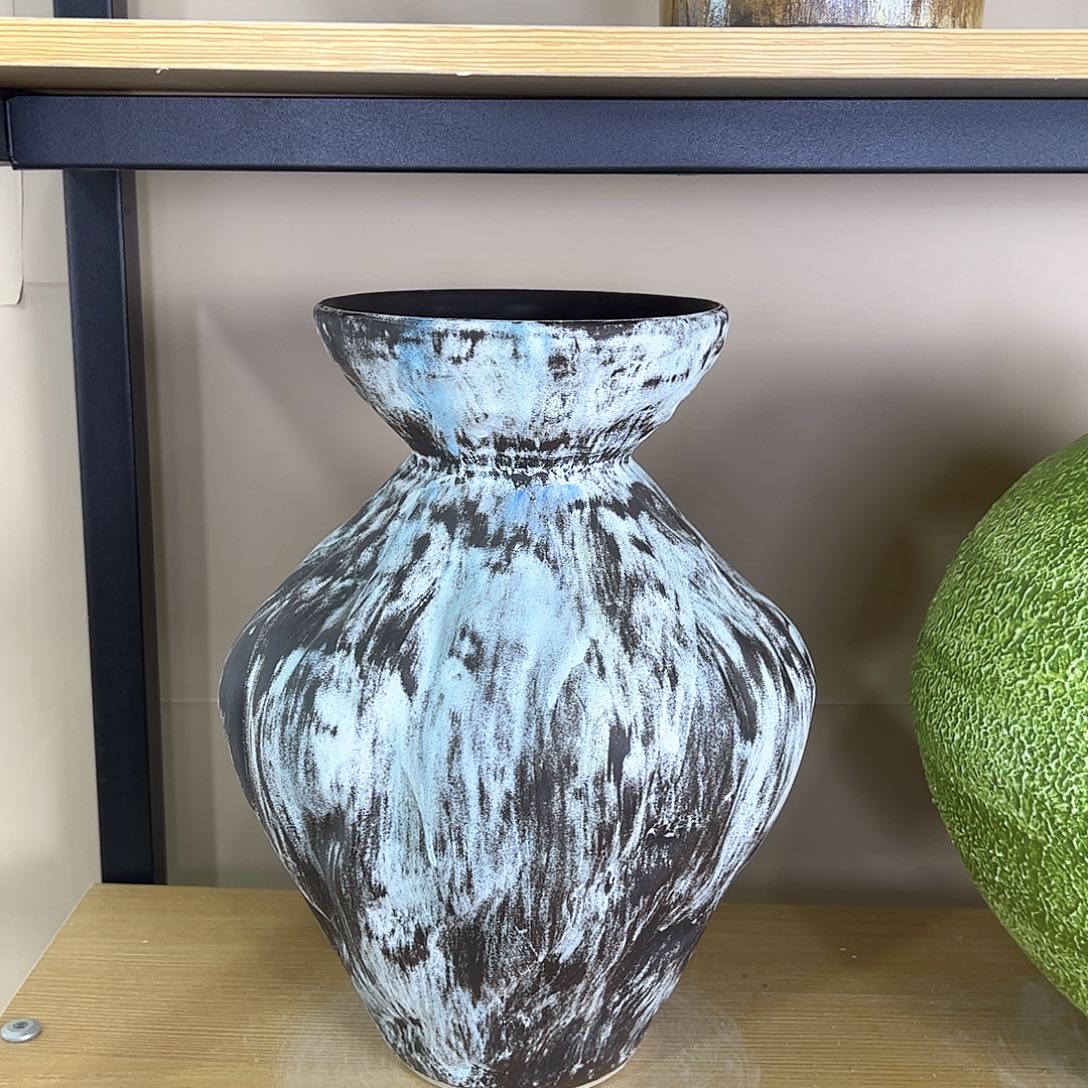 陶瓷我**鱼88花瓶摆件创意的