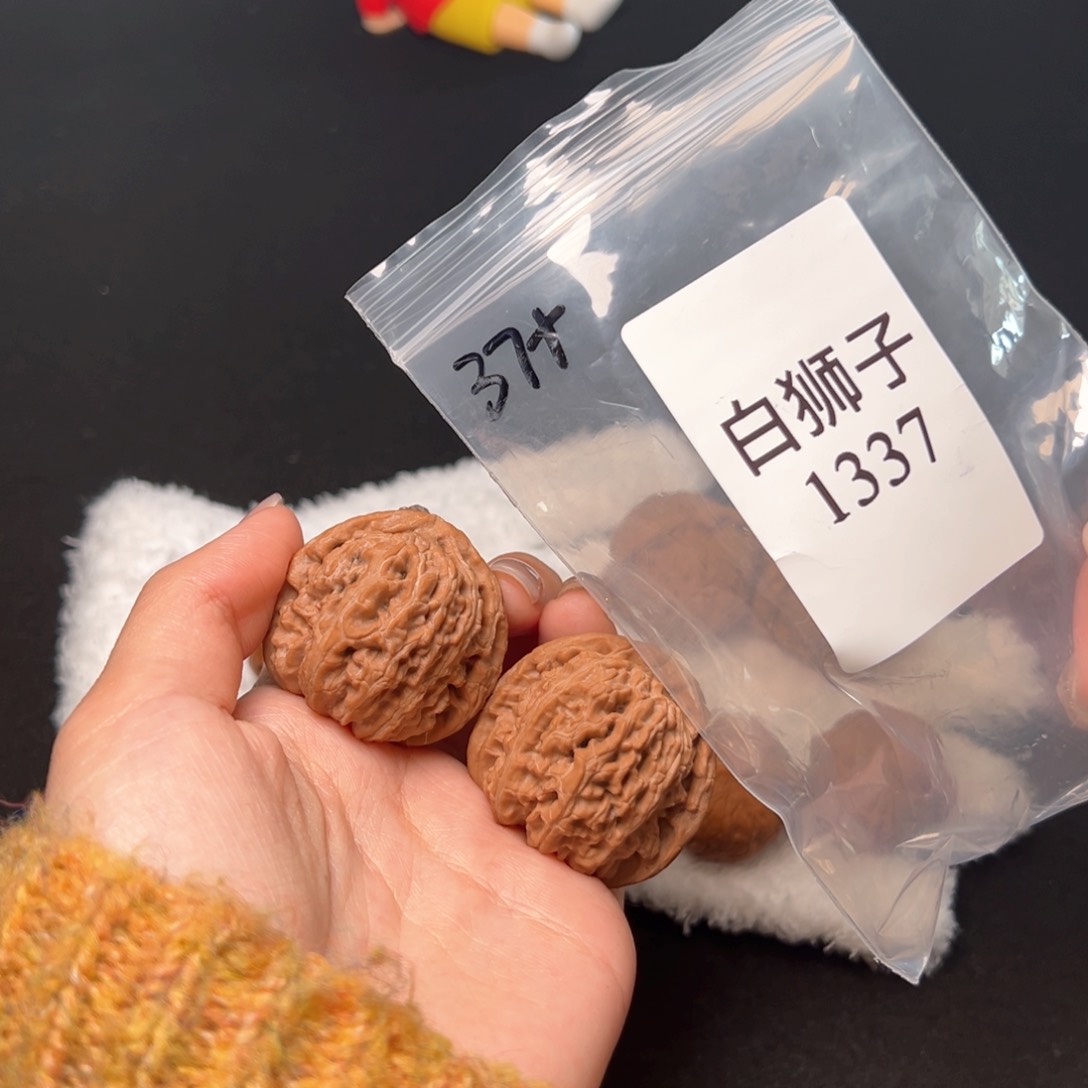 文玩核桃把件37+白狮子