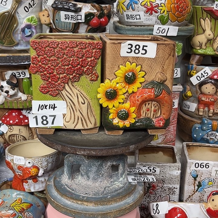 粗陶材质多肉花盆