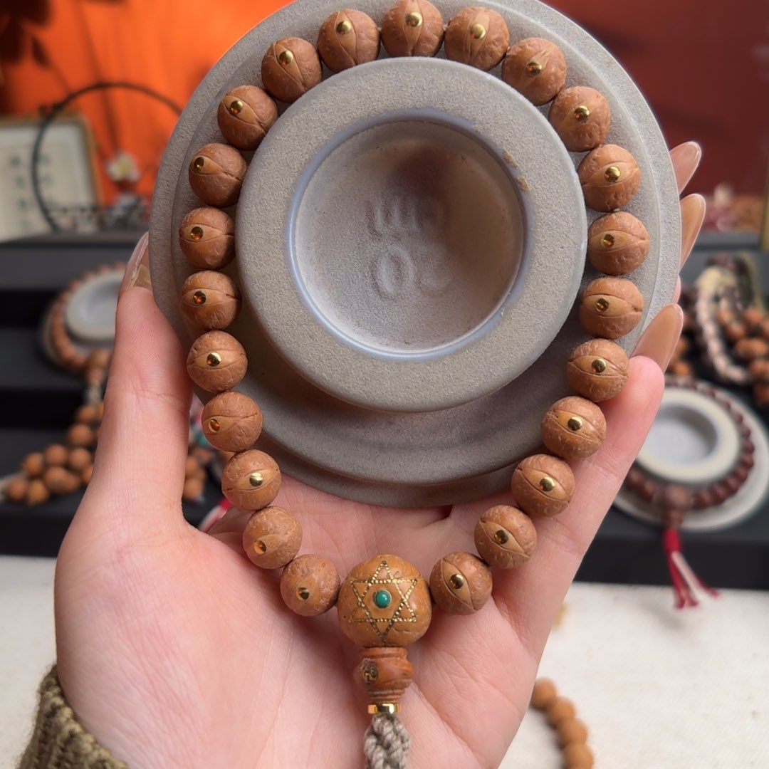 手串凤眼菩提11.5mm铁籽小手持铜钉【福利】
