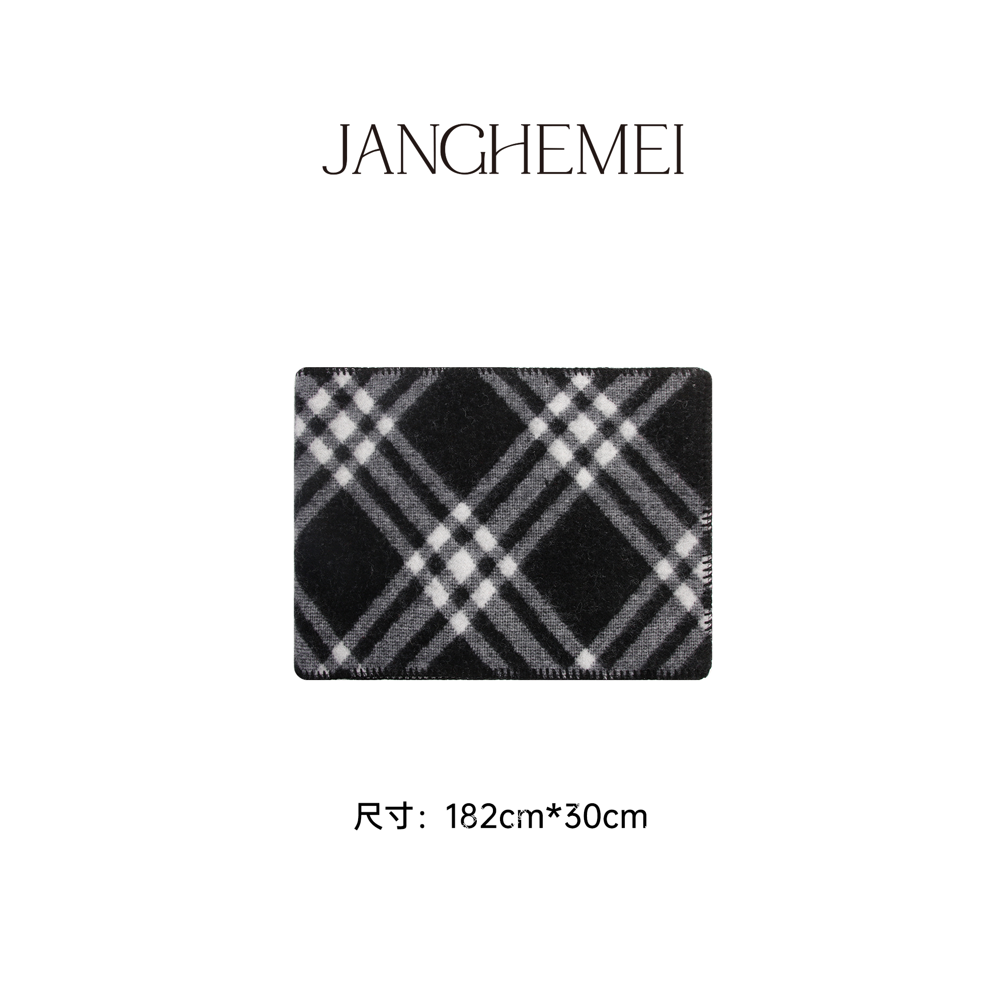 JANGHEMEI【女主角】100%绵羊毛复古保暖百搭围巾 O25381M43
