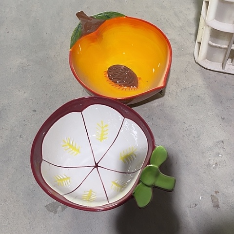微瑕，不能明火，口径18高度6大号黄桃，山竹