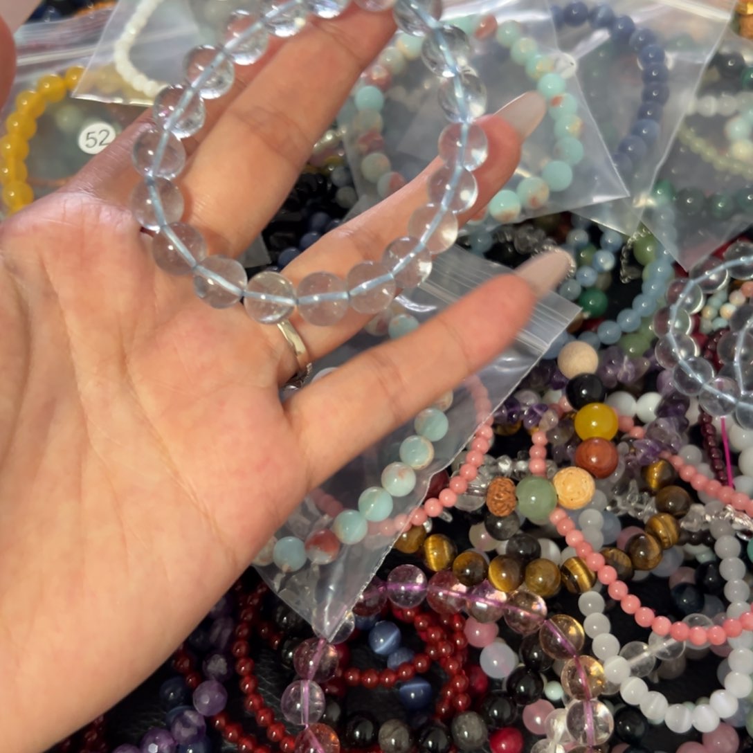 烟晶手链未镶嵌蓝啊塞10