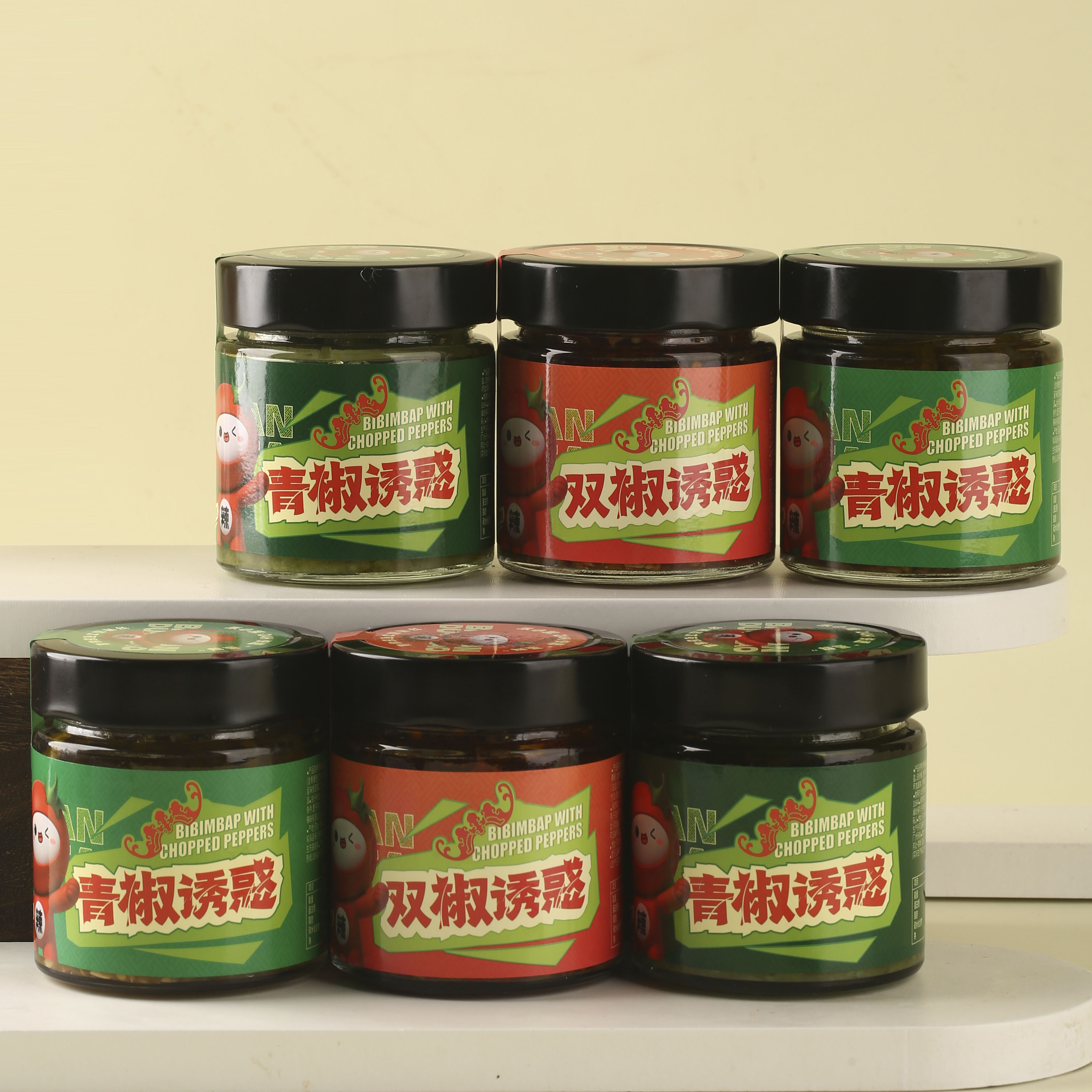 两瓶鸡泽炭烤烧椒酱蒜蓉辣椒酱拌饭虎皮青椒酱剁椒酱拌面下饭菜