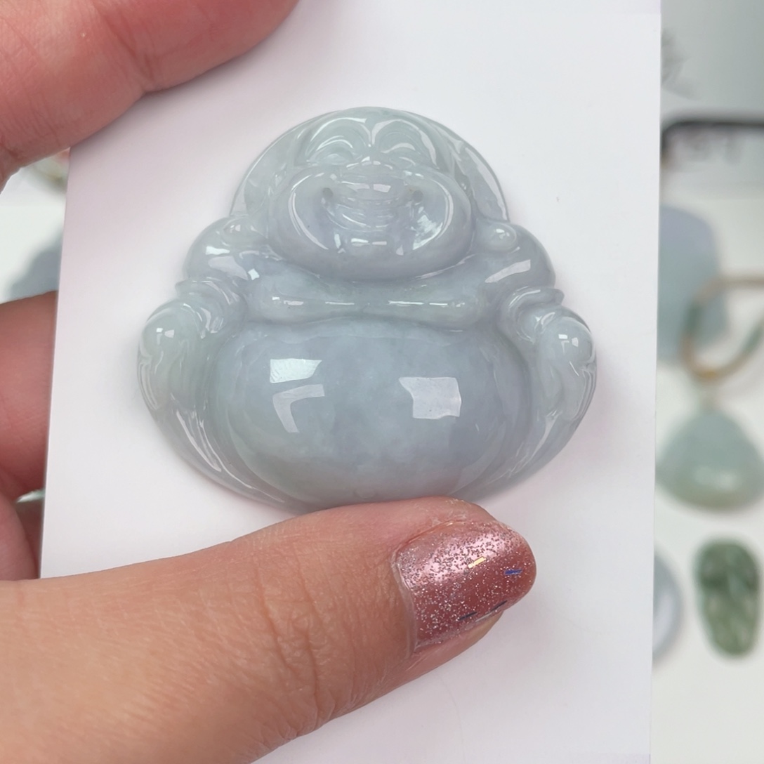 翡翠未镶嵌颈饰佛公