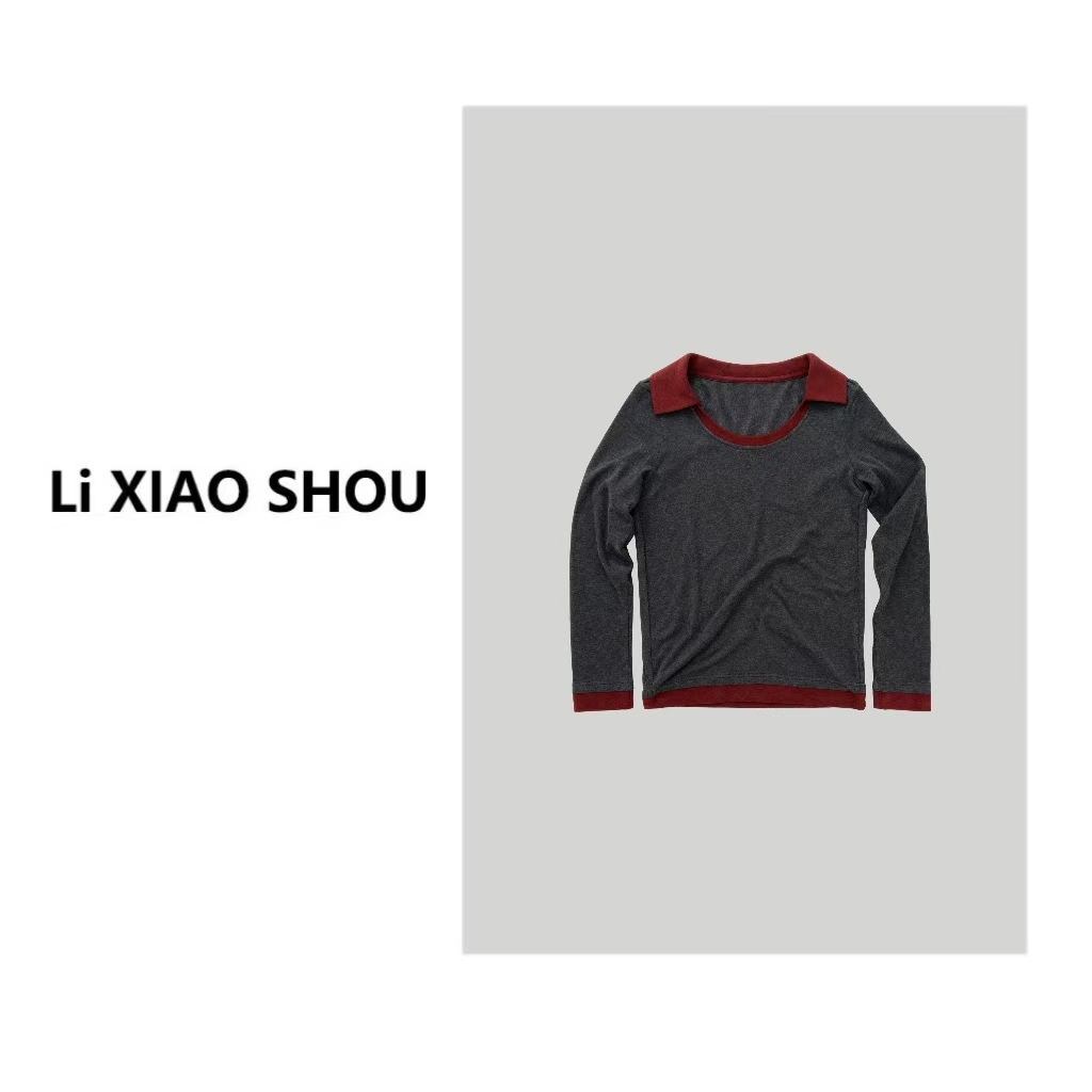 【李小瘦大码女装】新款百搭舒适亲肤长袖修身打底519D