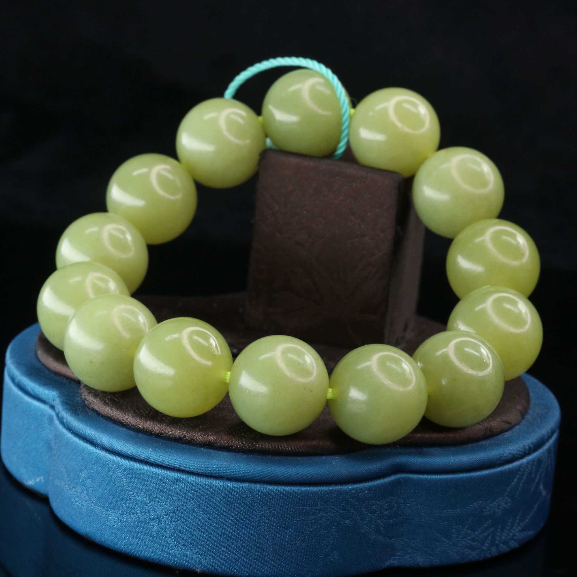 21和田玉青黄口手串/101306上海嘉禾拍卖