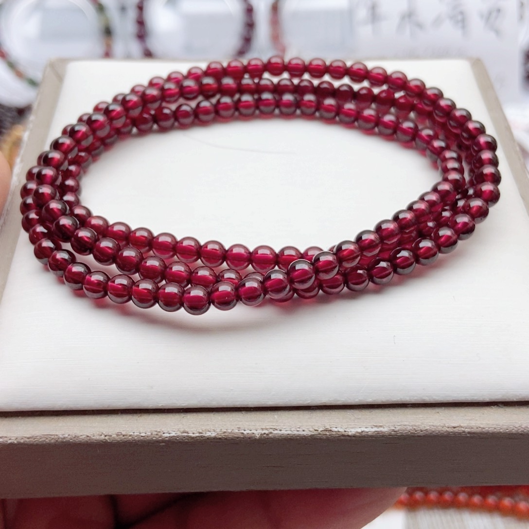 石榴石手链未镶嵌4.4