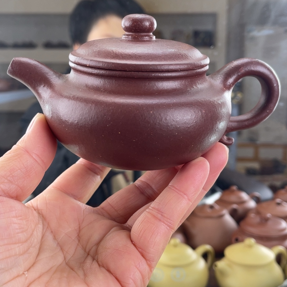 茶壶紫砂平台底槽清仿古170cc