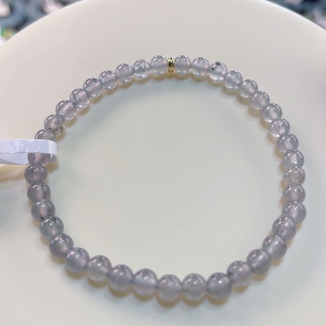 未镶嵌手链翡翠卡4.5黑冰 巨划算