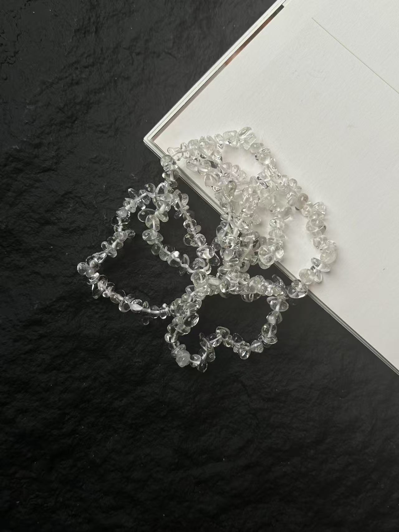 白水晶随形透体单圈