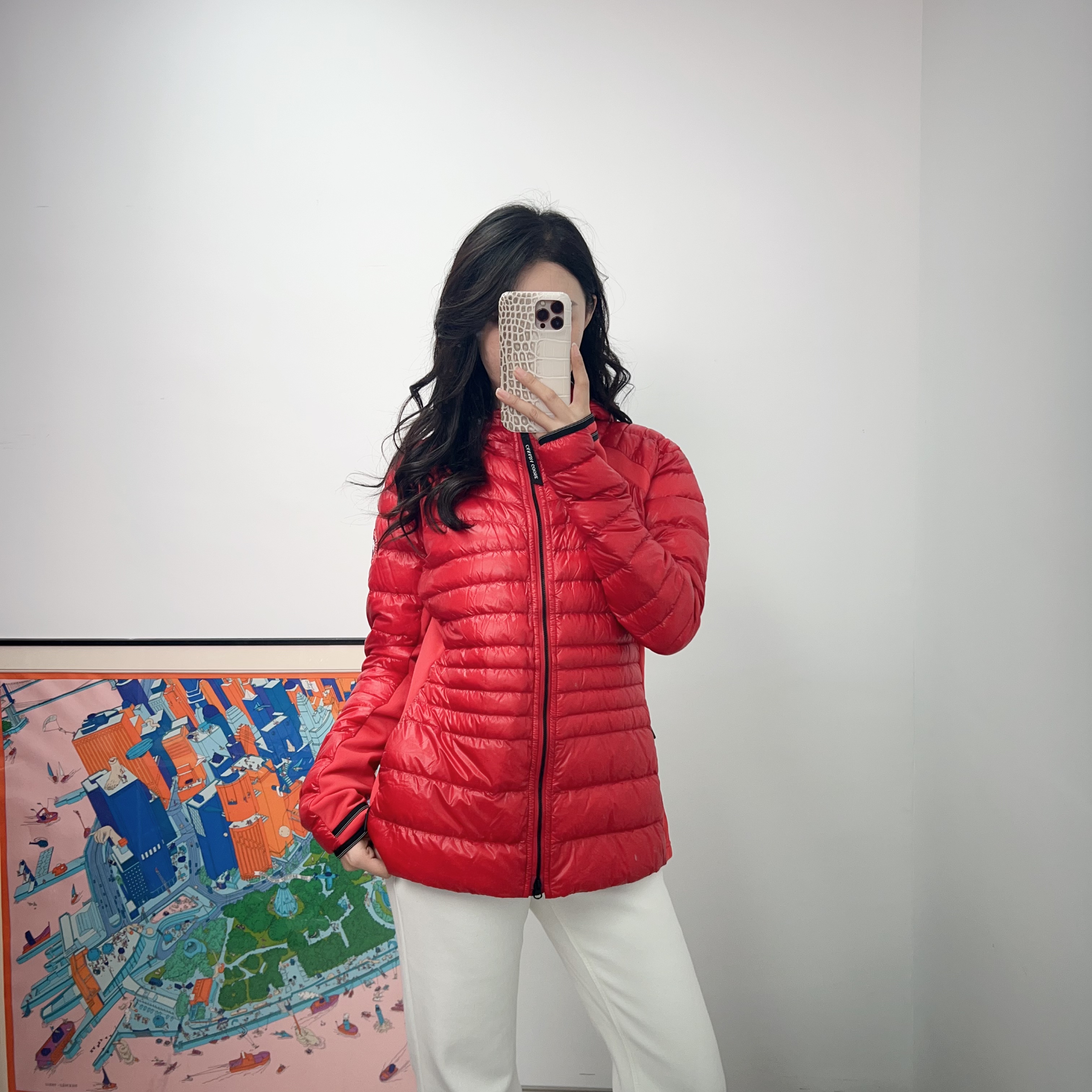 95新 CANADA GOOSE 羽绒服短款红色/251205WRR3H03