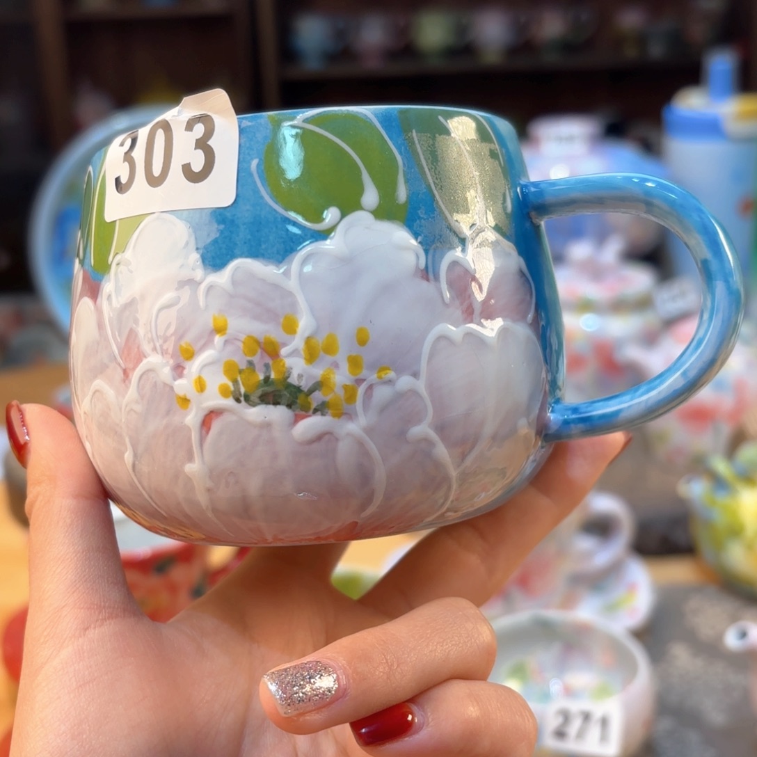 景德镇手绘高温釉下彩陶瓷茶具