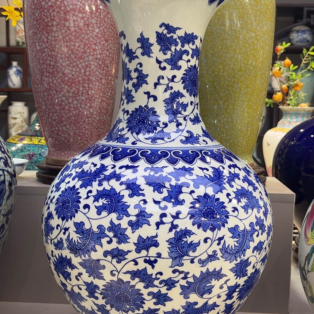 梅***子陶景德镇陶瓷50公分一对