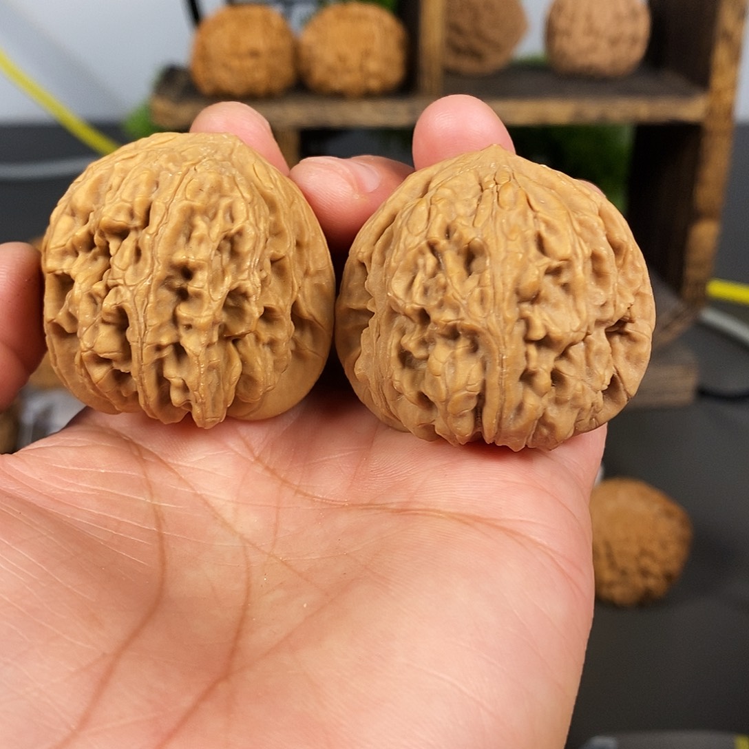 把件文玩核桃老树鸡心红皮果骨质好