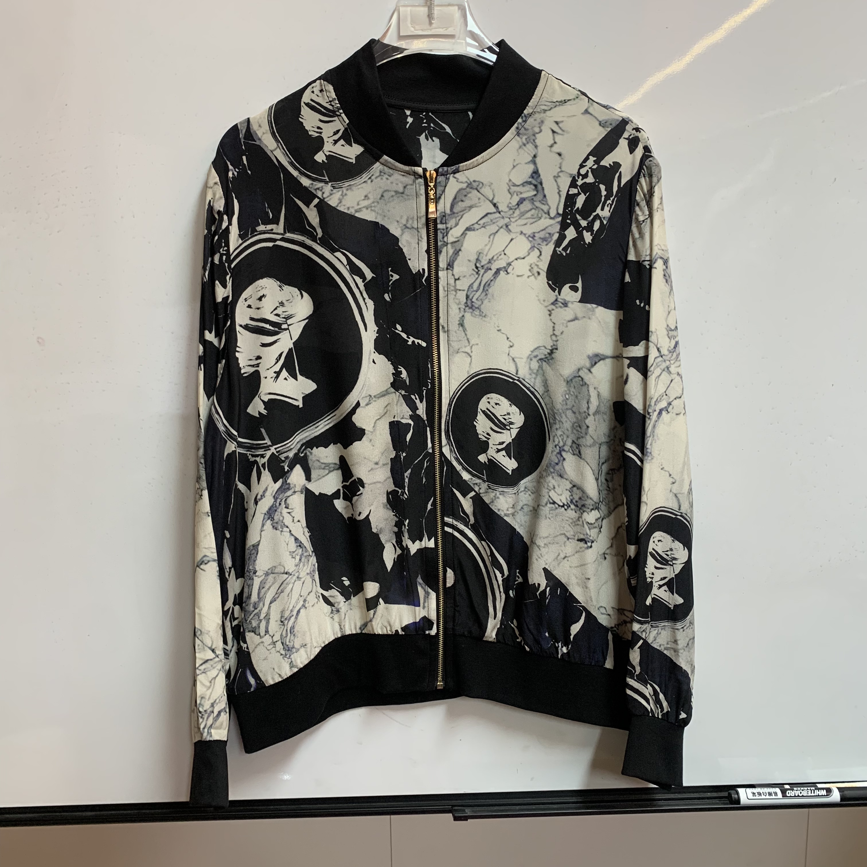 100桑蚕丝真丝双绉棒球服E214