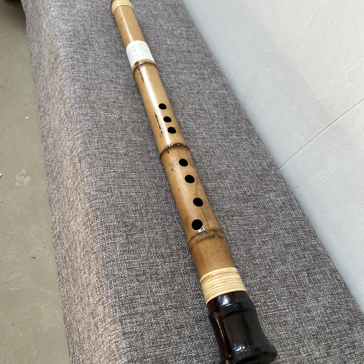 广桂g 调南箫：海棠依旧。长度56.5，外径32.5，内径18.8，重量311克