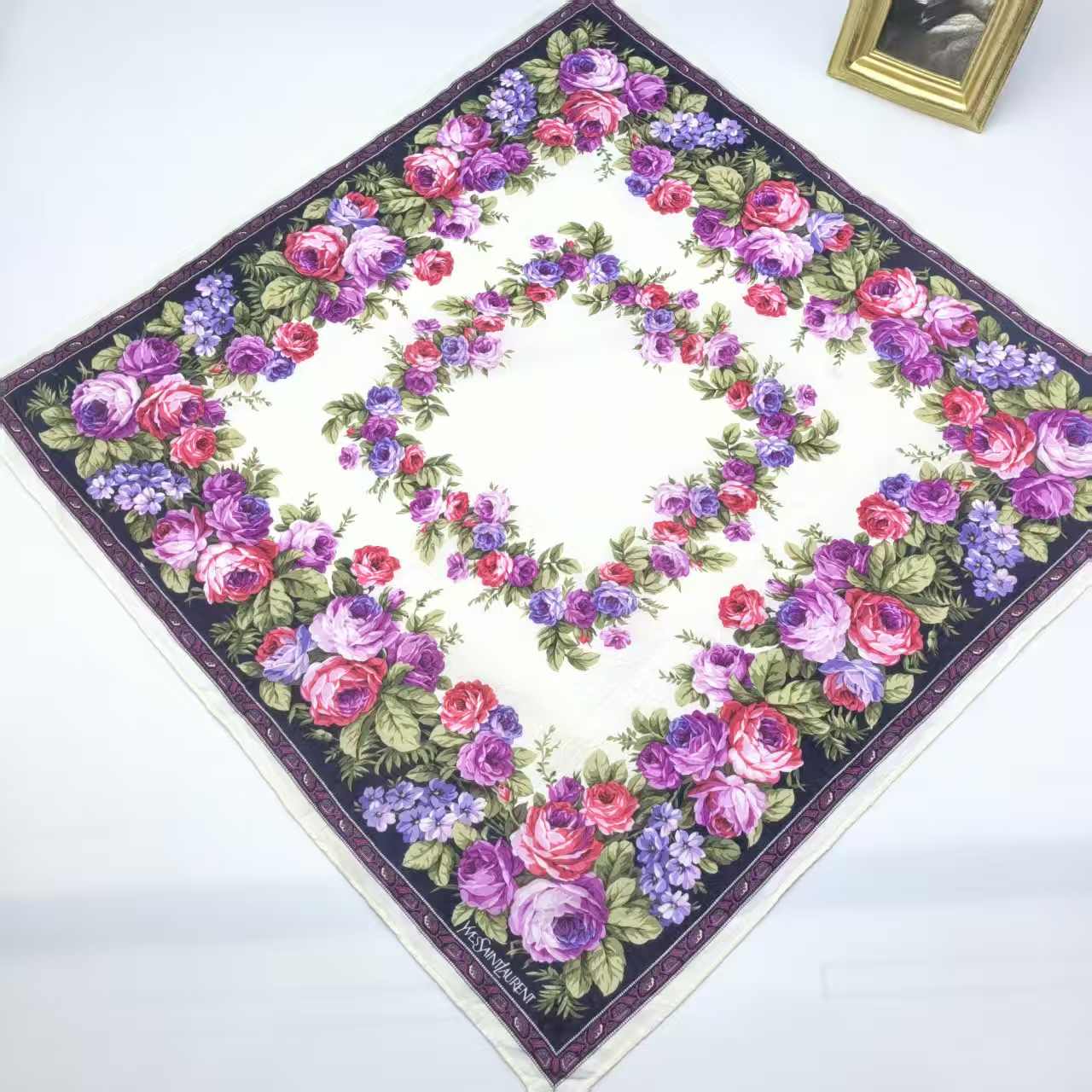 95新 YSL/圣罗兰 海囤/圣罗兰/丝巾/yy10811