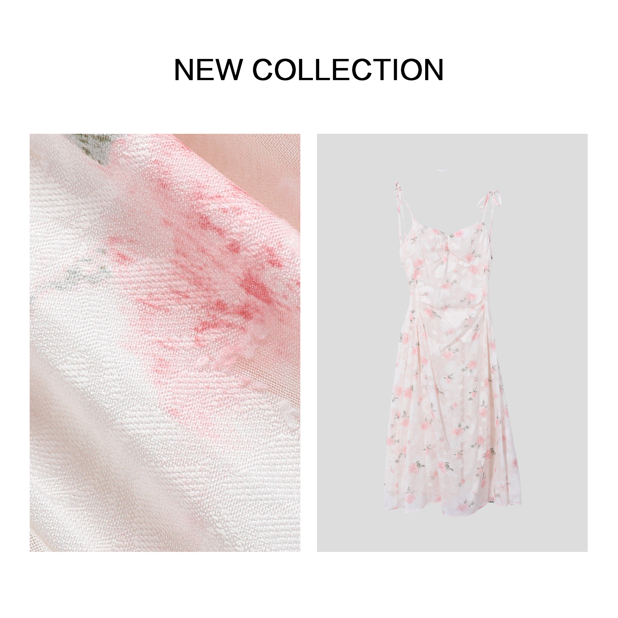 【小依专享】L3F38033A甜美无袖高腰气质连衣裙-8033