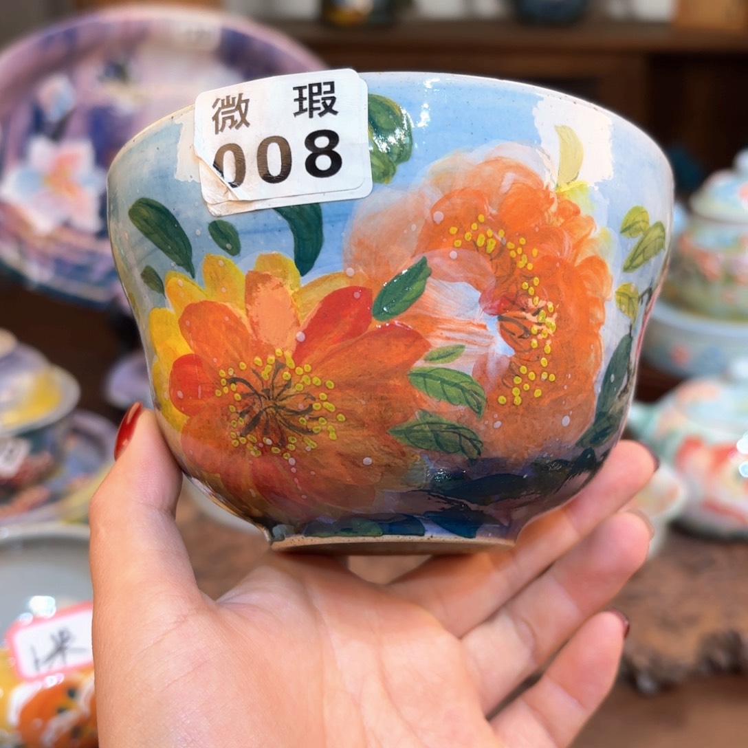 景德镇手绘高温釉下彩陶瓷茶具