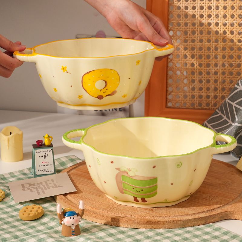 【大汤碗】奶油风茶语甜心大容量汤碗螺蛳粉碗陶瓷家用汤碗陶瓷碗