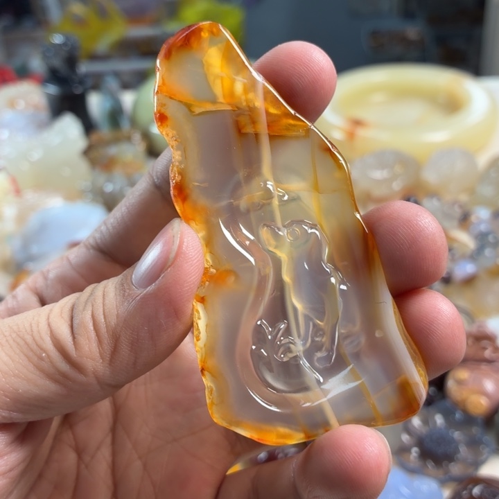 玛瑙/玉髓未镶嵌吊坠(不含链)