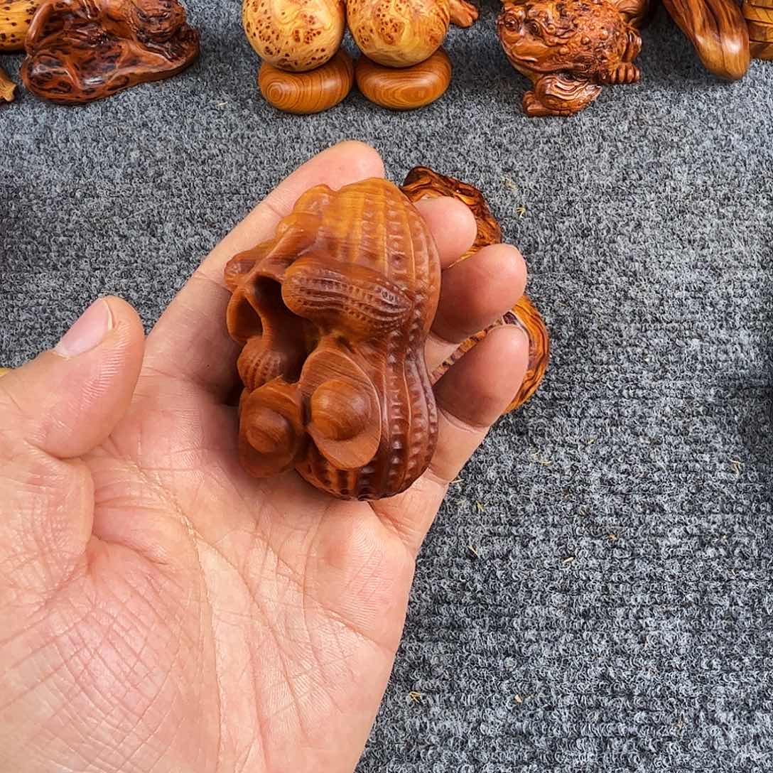 柏木太行崖柏黑油塘心手把件