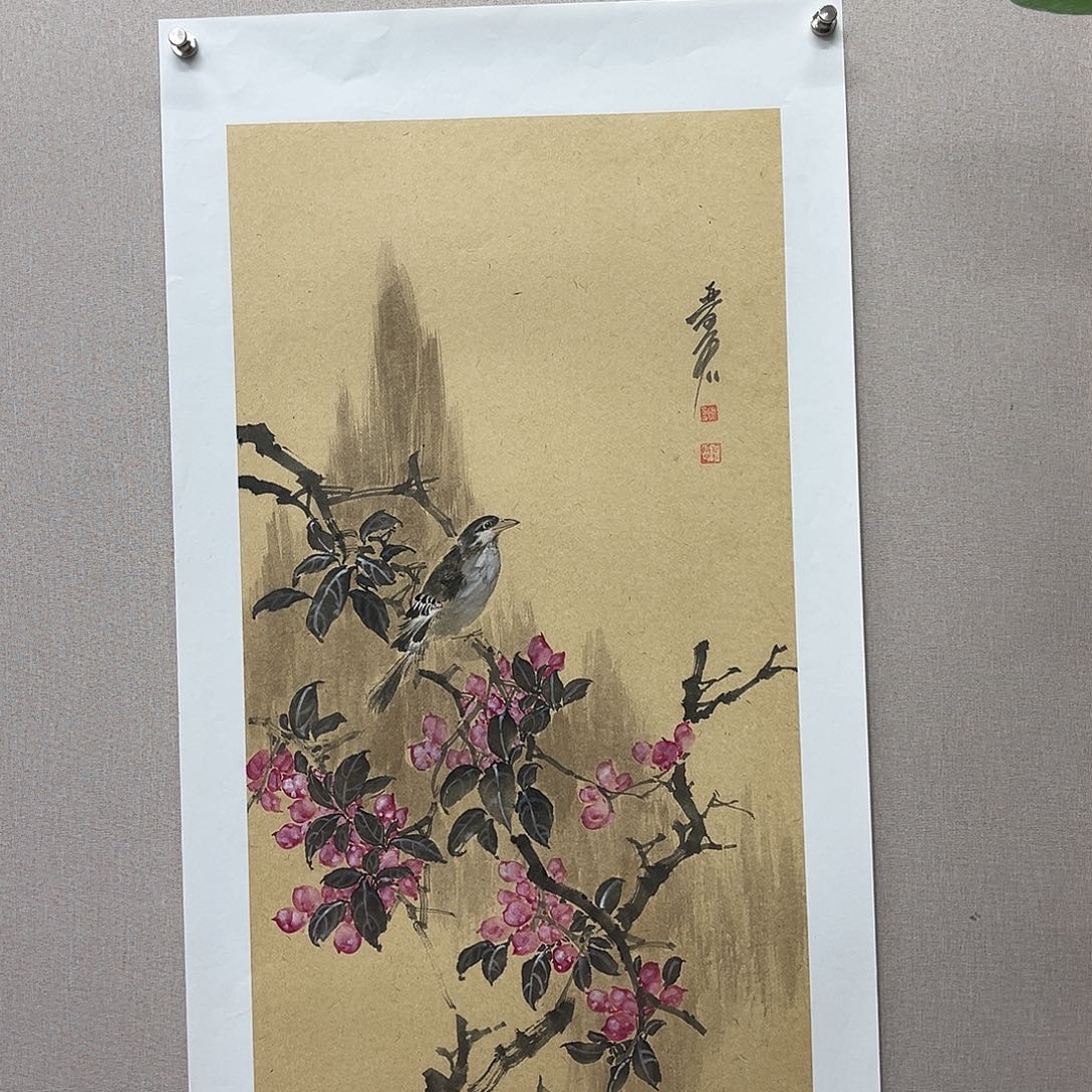 国画艺术家真人手绘