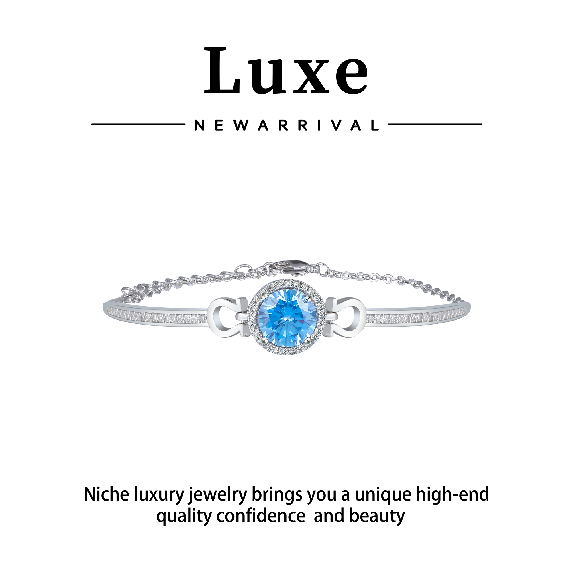 铜合金合成锆石手链 【琴愿为你】时尚大气经典女手链CL210157