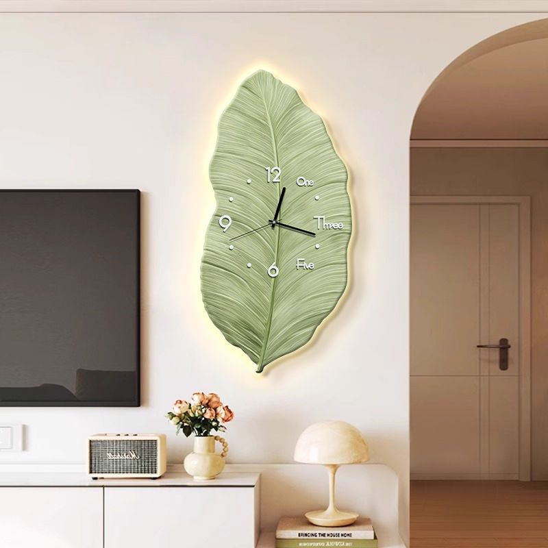 奶油风高级挂钟餐厅装饰画电视钟表客厅静音挂墙创意时钟壁q16