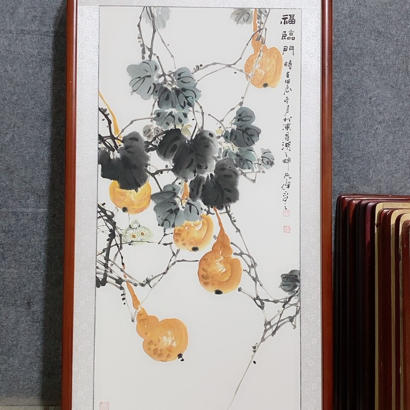 【闪购商品】国画书画作品带框125×65厘米