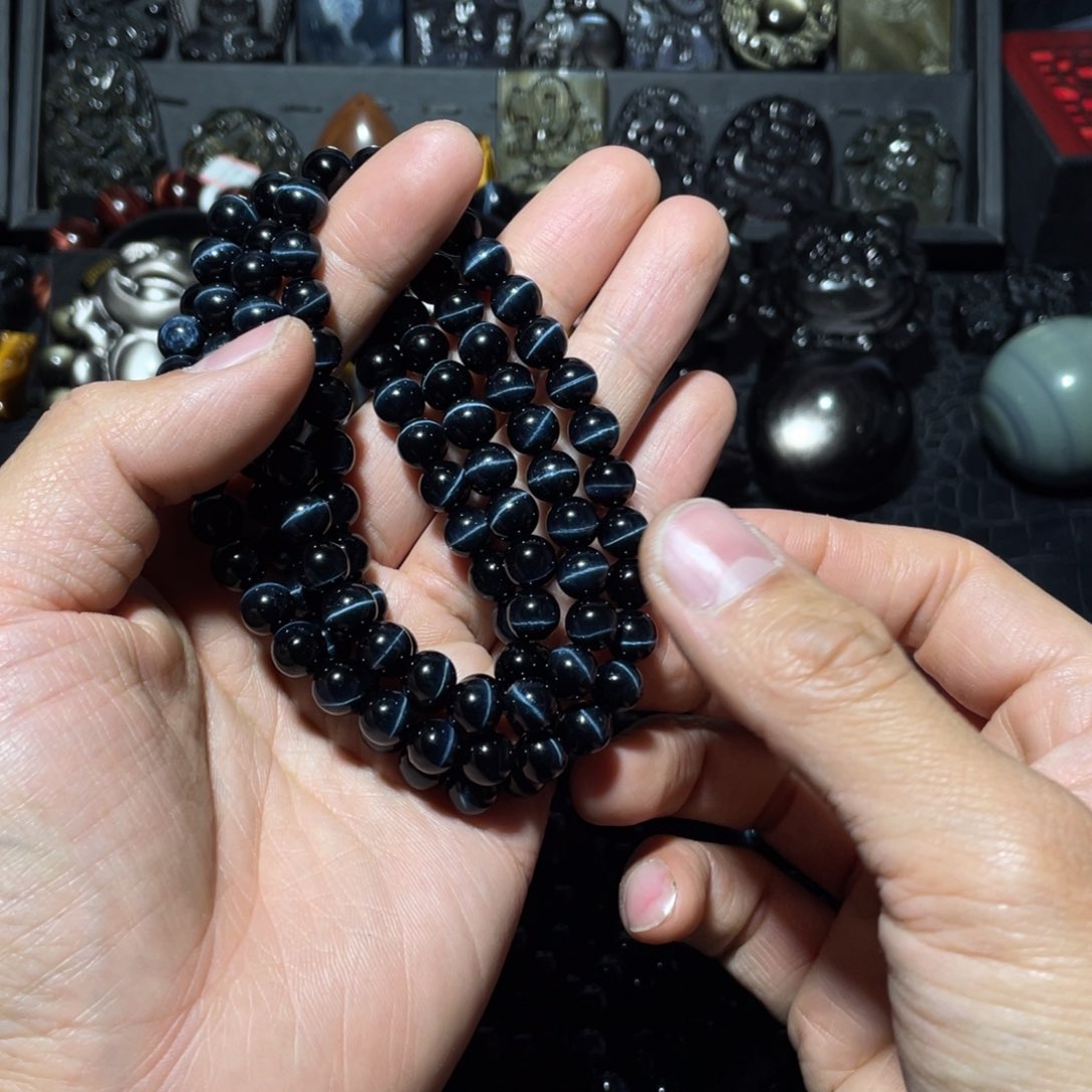 木变石（虎睛石）手链未镶嵌又****K