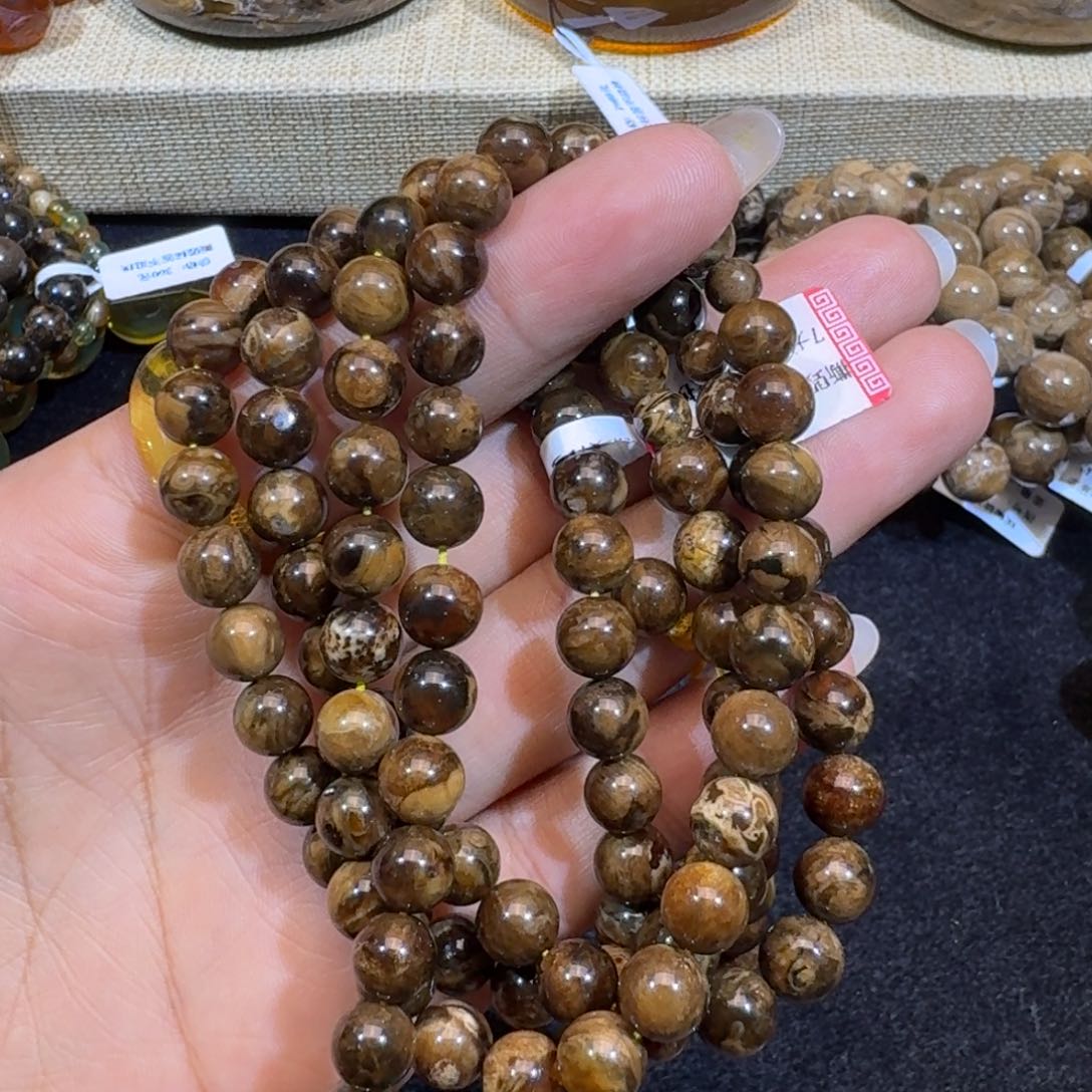 琥珀珠宝奇石未镶嵌迟***油根108
