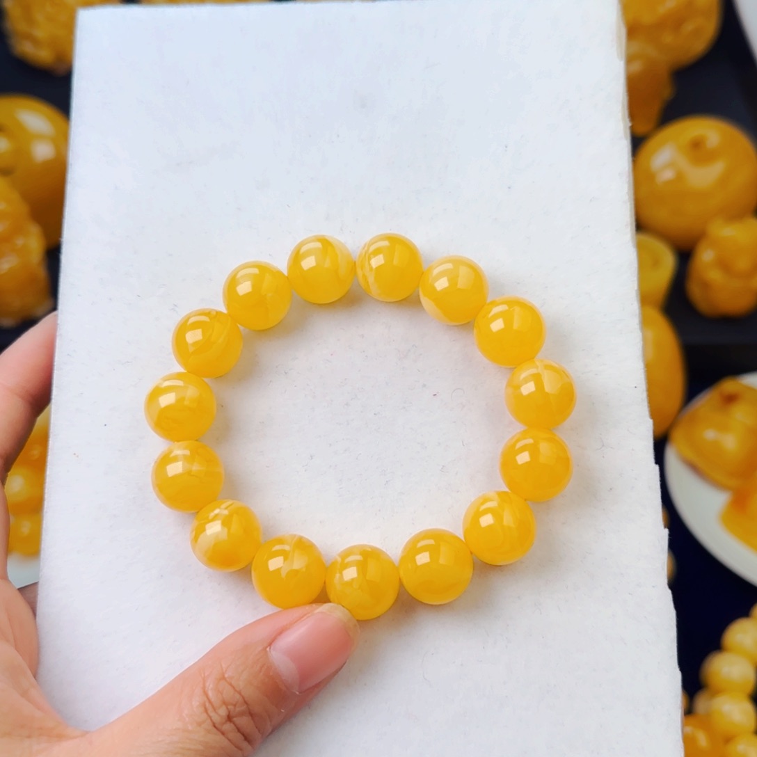 琥珀颈饰未镶嵌同料手串14