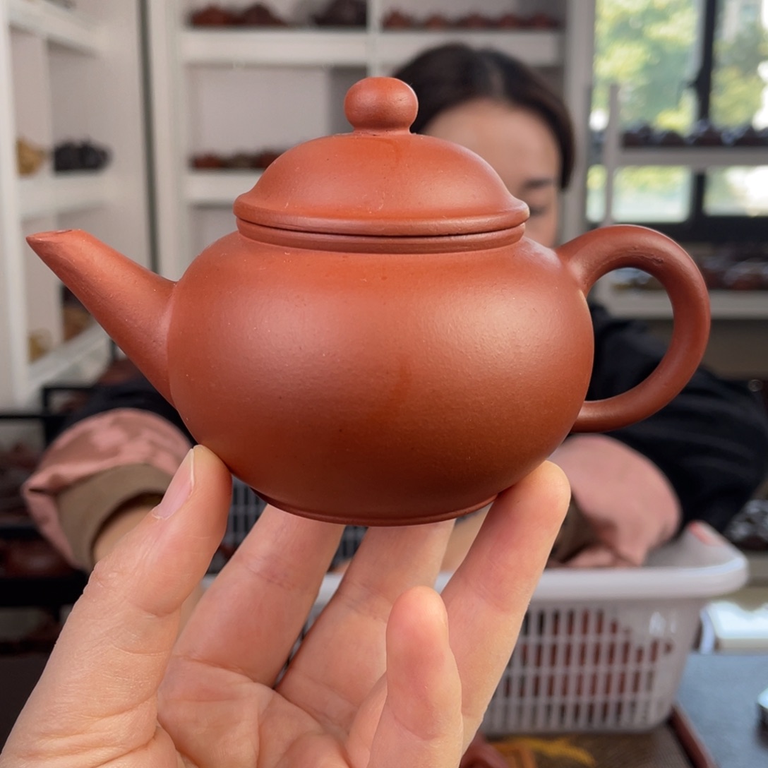 紫砂茶壶红清水大水平180cc