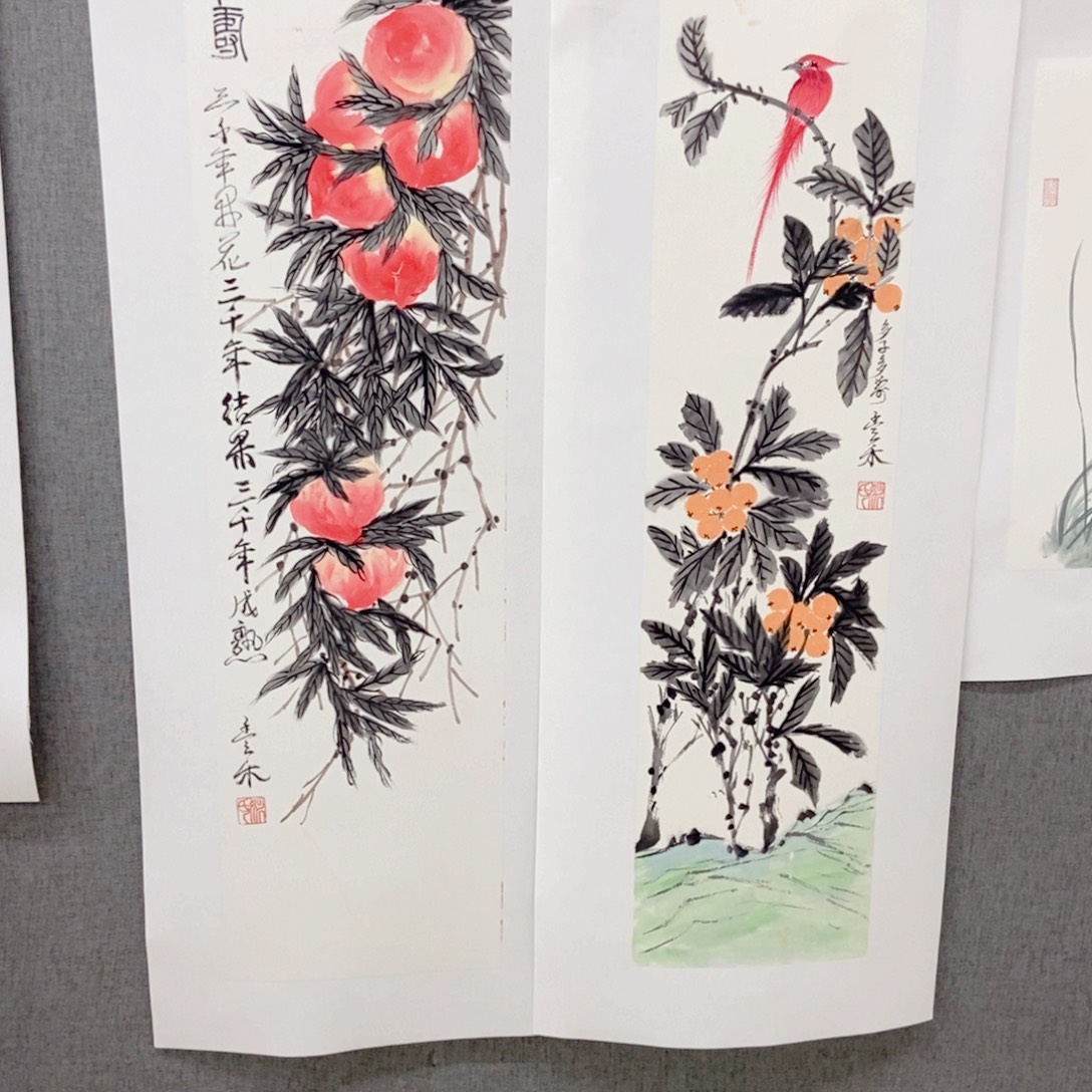国画手写手绘国画146两个
