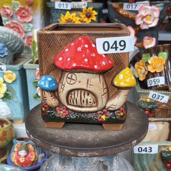 紫砂花盆粗陶材质多肉花盆