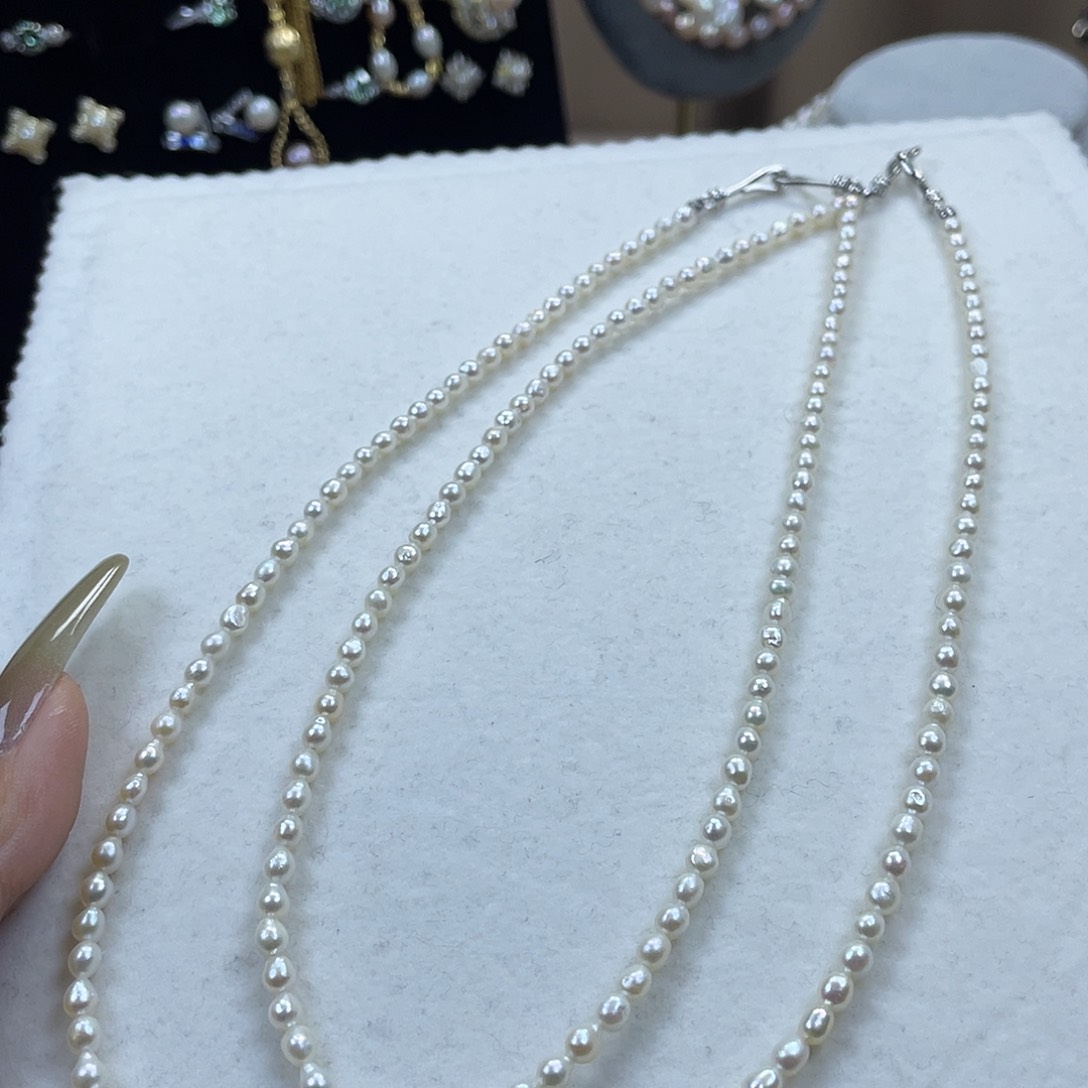 淡水珍珠手链或项链330银S925镶嵌