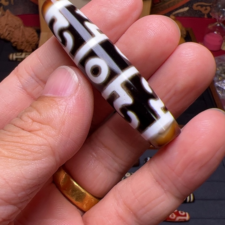 未镶嵌颈饰玛瑙/玉髓白*豆