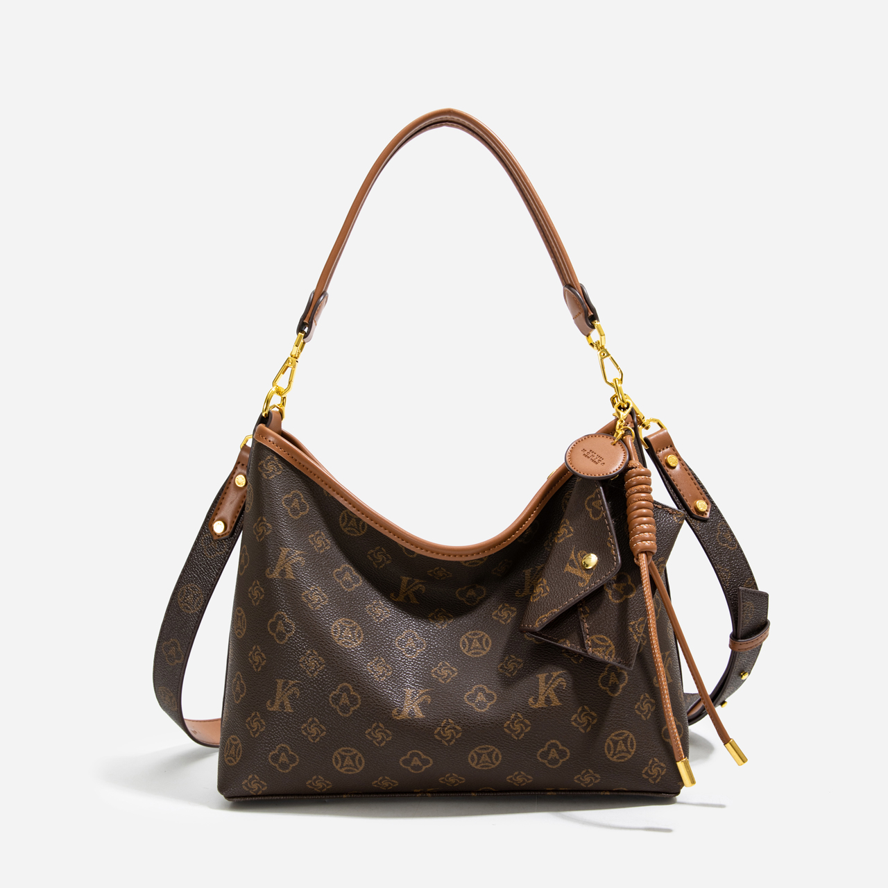 轻奢欧美复古机场大容量托特印花百搭单肩腋下通勤包女士高级感