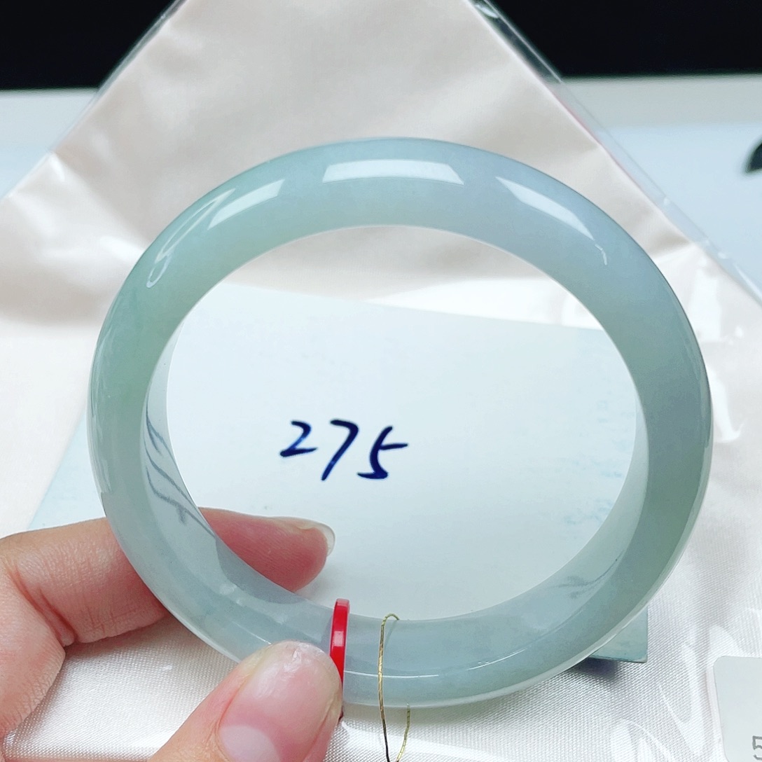 翡翠未镶嵌手镯正圈57