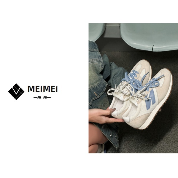 XMM.《网面德训跑鞋》春季新款时尚百搭洋气休闲德训跑鞋-6518