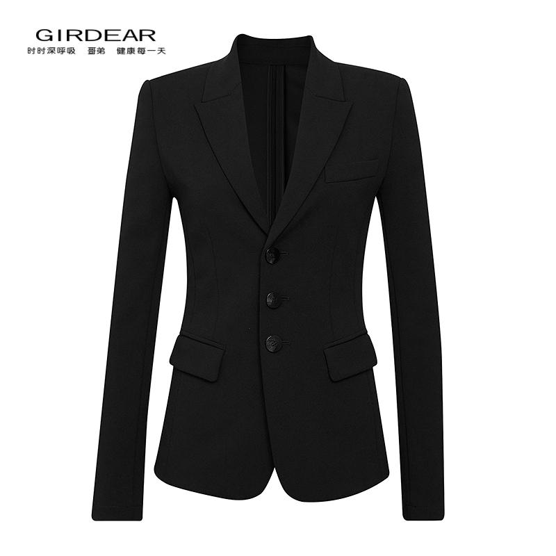 GIRDEAR/哥弟149205  秋季新款时尚高人一等通勤正肩收腰西装外套