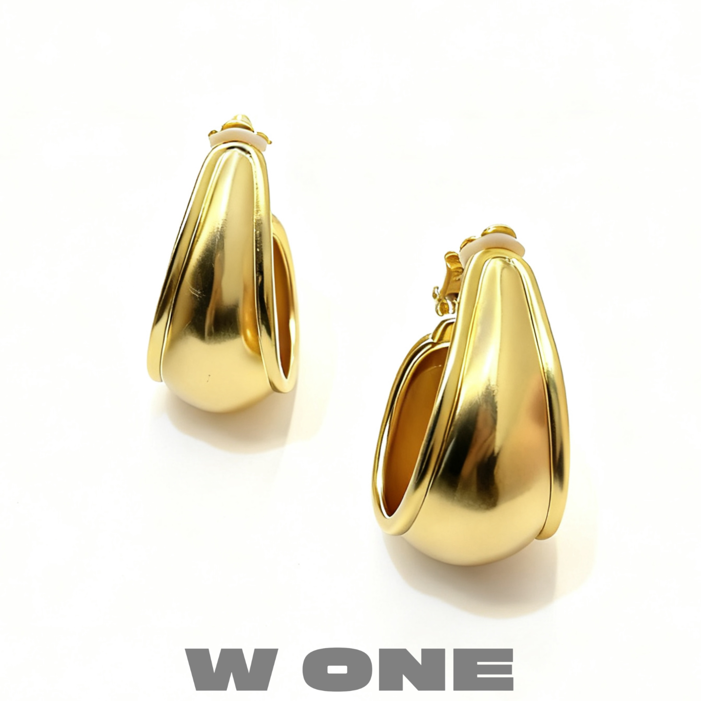 铜合金耳饰 【W ONE】小众设计感树林哑金几何金属感耳夹