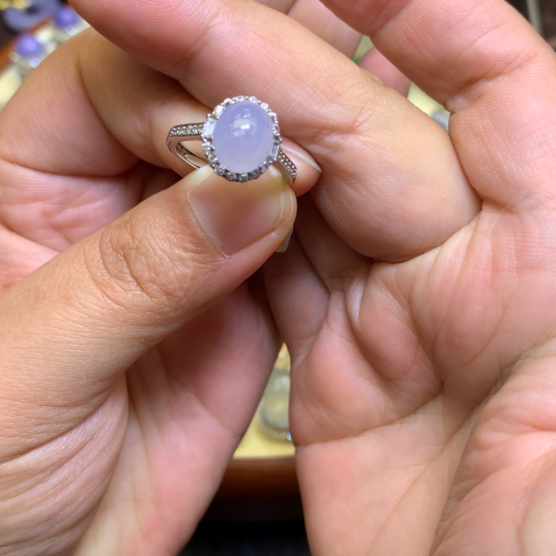 翡翠颈饰银S925镶嵌翡翠吊坠