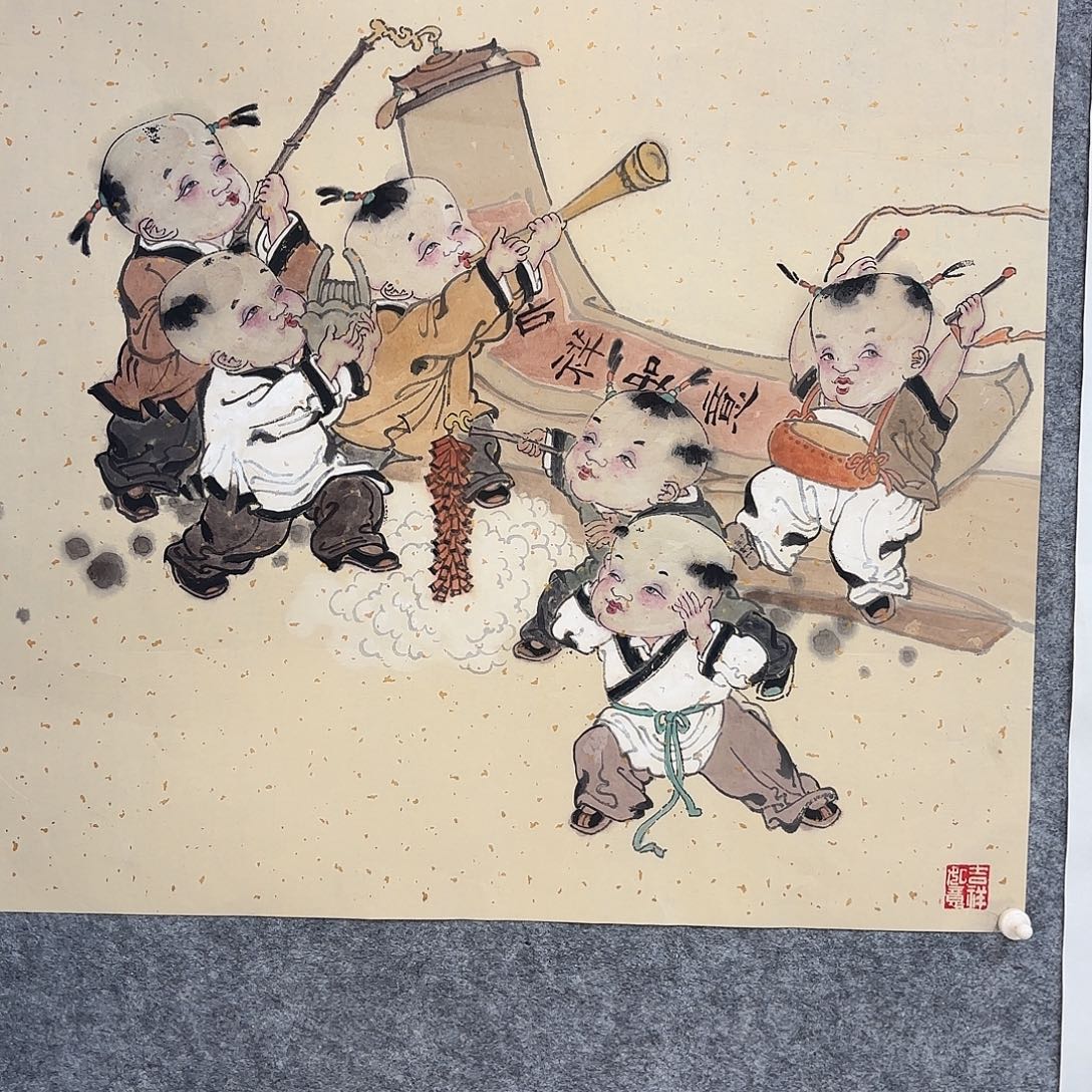 国画手绘人物国画作品