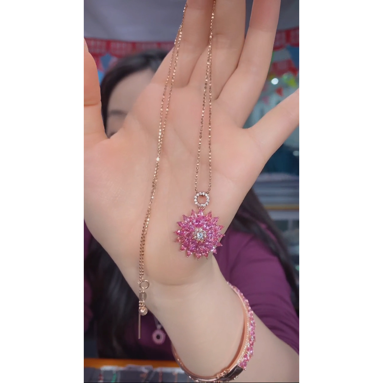 彩色蓝宝石吊坠不含链银S925镶嵌@@E4396