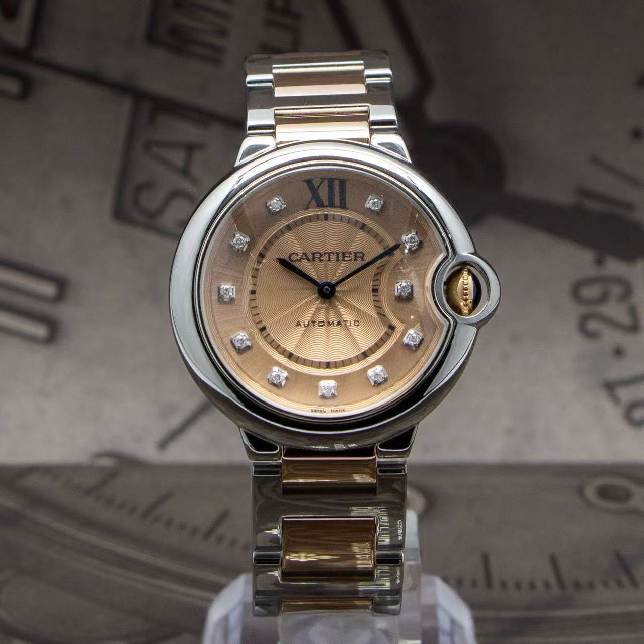 95新 Cartier/卡地亚 蓝气球/we902054/36.6mm/全套